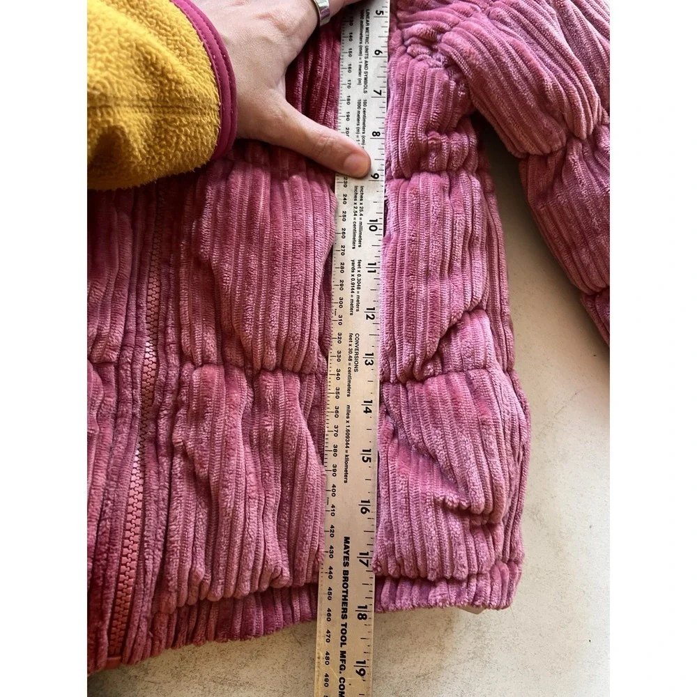 OSHKOSH B'GOSH Girls Size 5-6 Jacket Coat Pink Pockets Corduroy Full Zip